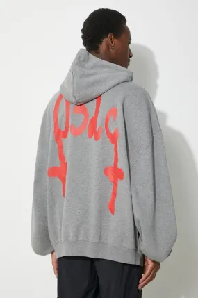 032C cotton sweatshirt 'Mayhem' Bubble Hoodie men's gray color hooded with a print SS24-C-2030