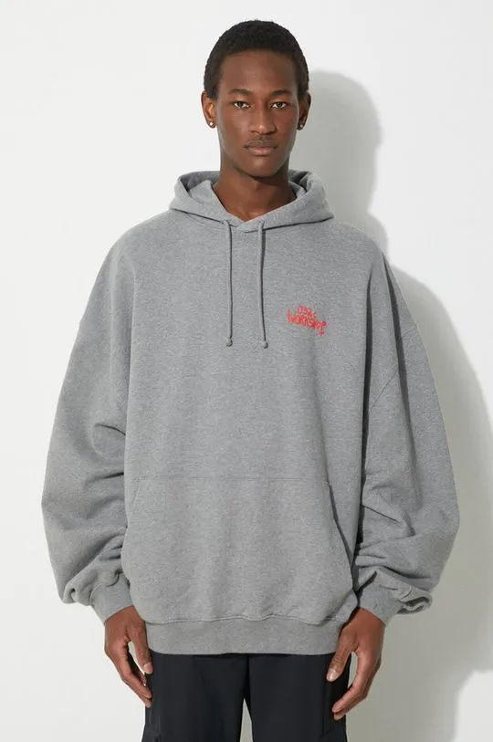 032C cotton sweatshirt 'Mayhem' Bubble Hoodie men's gray color hooded with a print SS24-C-2030