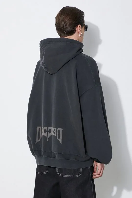 032C cotton sweatshirt 'Psychic' Layered Bubble Hoodie men's black color hooded with a print SS24-C-2035