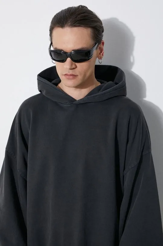 032C cotton sweatshirt 'Psychic' Layered Bubble Hoodie men's black color hooded with a print SS24-C-2035