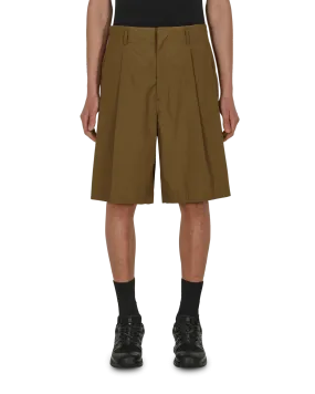 2 Moncler 1952 Cotton Poplin Shorts Green