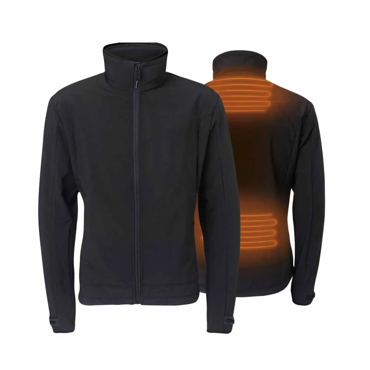 30seven Men's Heated Softshell Regular Fit Jacket with Extra Warm Fleece Lining - 5 Volt