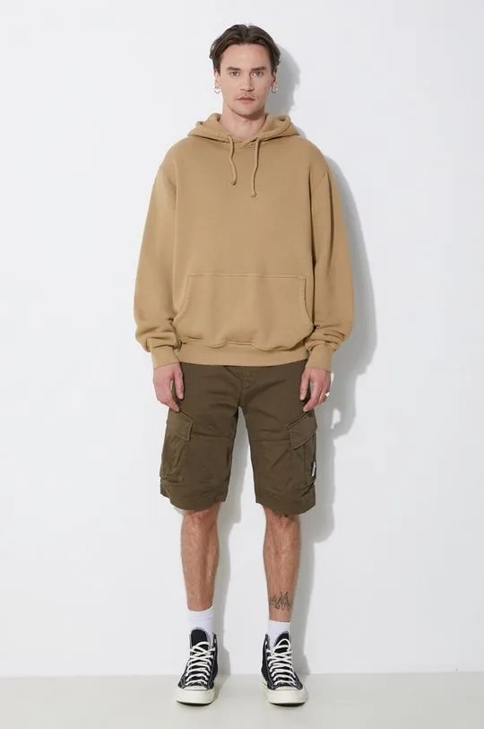 424 cotton sweatshirt Alias Hoodie men's beige color hooded smooth FF4SMF01AP-JE375.706