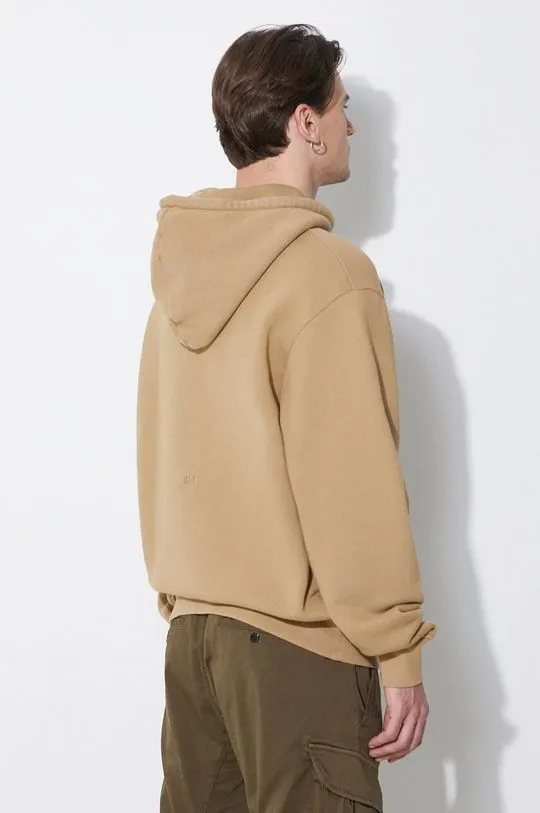 424 cotton sweatshirt Alias Hoodie men's beige color hooded smooth FF4SMF01AP-JE375.706