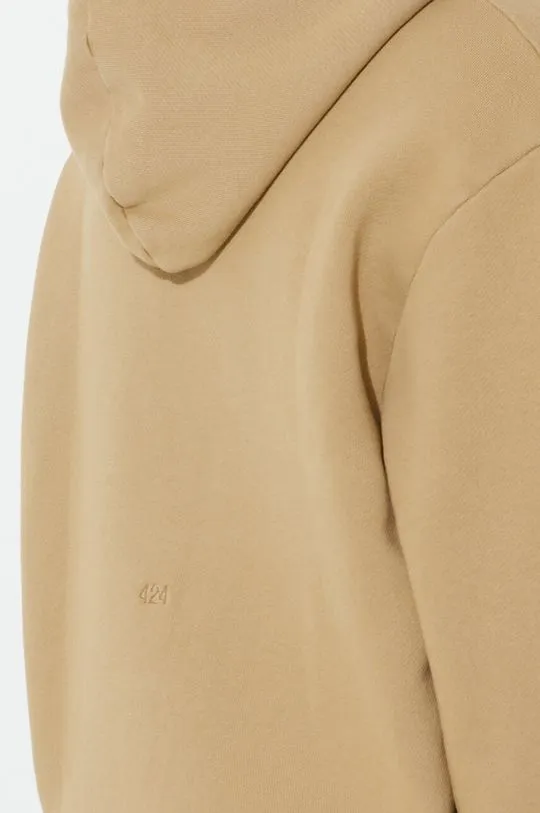 424 cotton sweatshirt Alias Hoodie men's beige color hooded smooth FF4SMF01AP-JE375.706