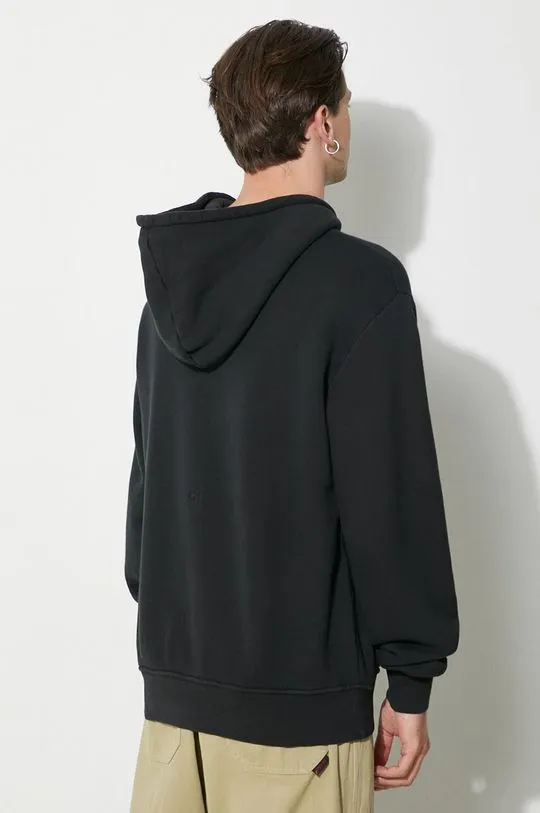 424 cotton sweatshirt Alias Hoodie men's black color hooded smooth FF4SMF01AP-JE375.999