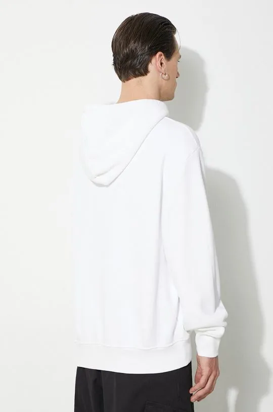 424 cotton sweatshirt Alias Hoodie men's white color hooded smooth FF4SMF01AP-JE375.064