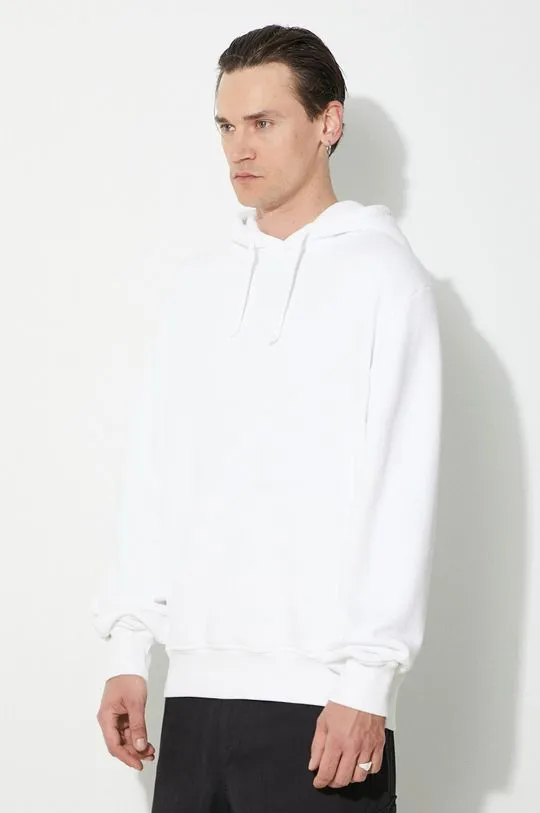 424 cotton sweatshirt Alias Hoodie men's white color hooded smooth FF4SMF01AP-JE375.064