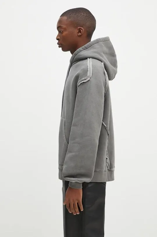 A-COLD-WALL* cotton sweatshirt Facade Hoodie men's gray color hooded smooth ACWMW200