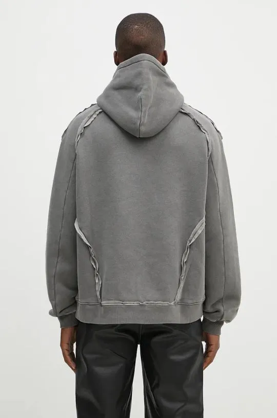 A-COLD-WALL* cotton sweatshirt Facade Hoodie men's gray color hooded smooth ACWMW200