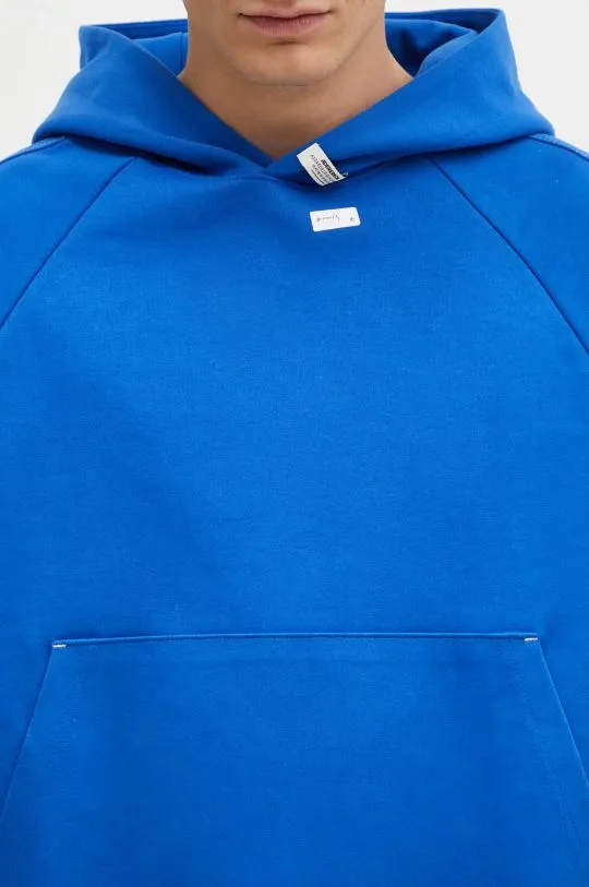 Ader Error sweatshirt Hoodie men's blue color hooded smooth BN01SSHD0101