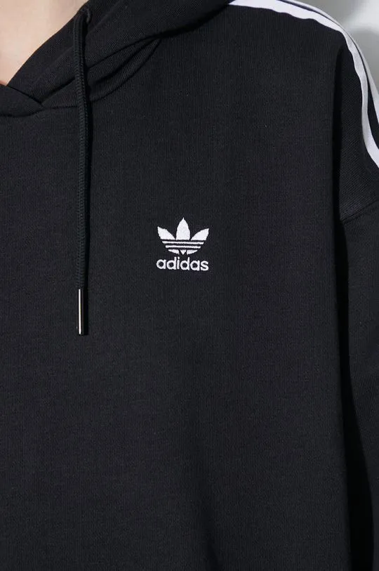 adidas Originals sweatshirt 3-Stripes Hoodie women's black color IU2418