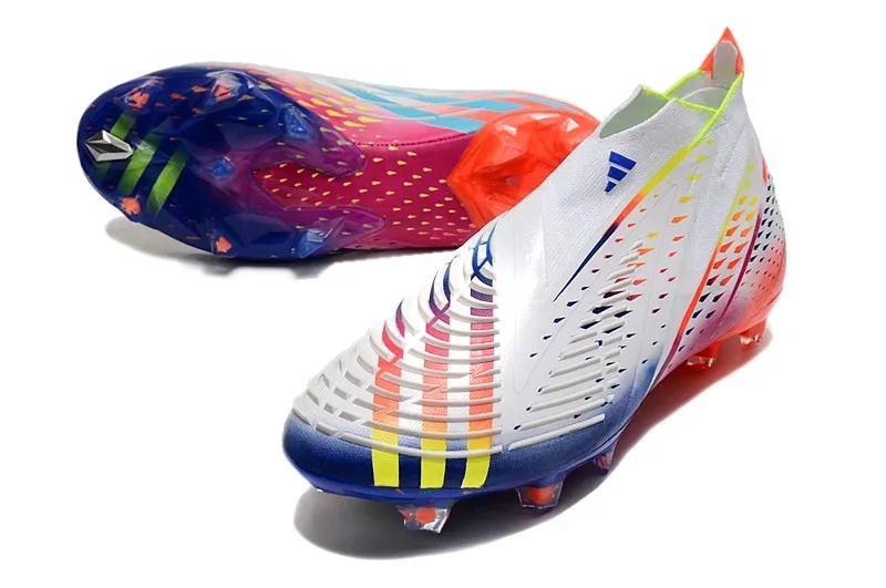 adidas Predator Edge+ FG Al Rihla 2022 World Cup - White/Yellow/Power Blue