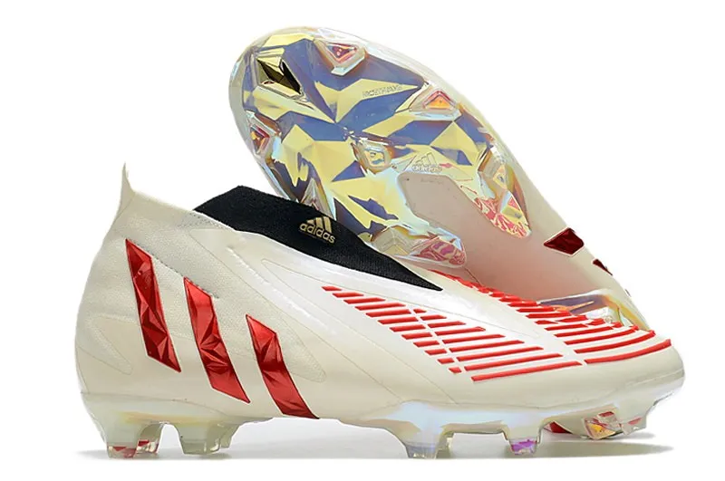 adidas Predator Edge+ FG Showdown - Off White/Red/Gold Metallic