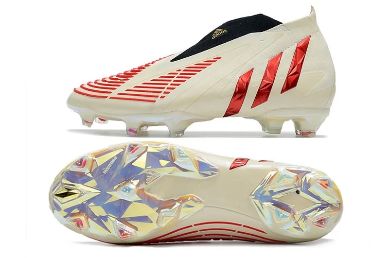 adidas Predator Edge+ FG Showdown - Off White/Red/Gold Metallic