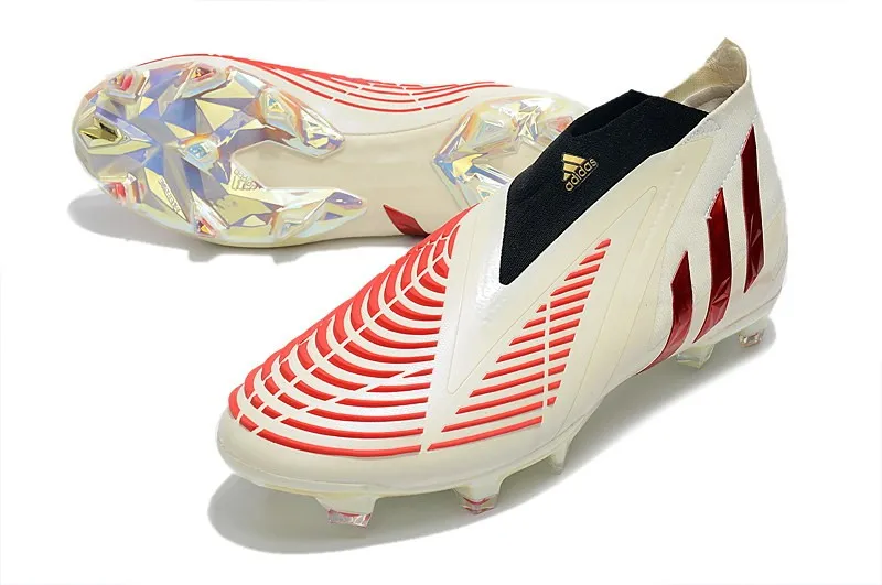 adidas Predator Edge+ FG Showdown - Off White/Red/Gold Metallic