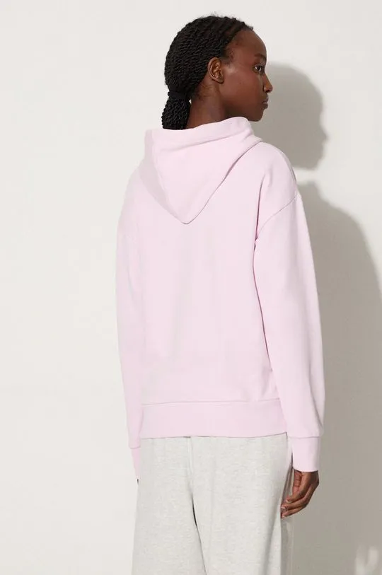 A.P.C. cotton sweatshirt Hoodie Christina women's pink color