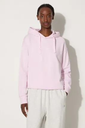 A.P.C. cotton sweatshirt Hoodie Christina women's pink color