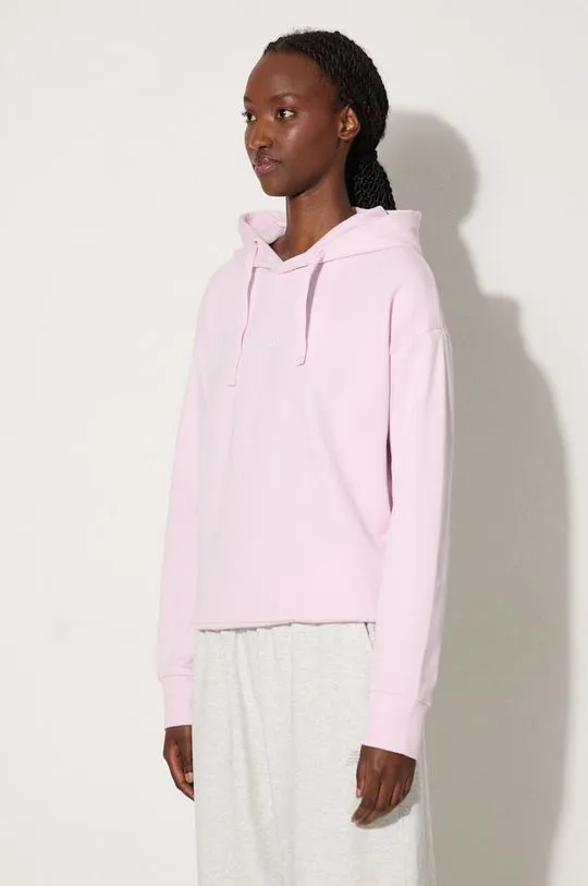 A.P.C. cotton sweatshirt Hoodie Christina women's pink color