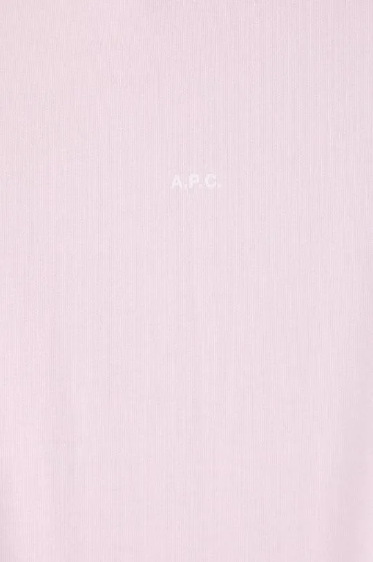 A.P.C. cotton sweatshirt Hoodie Christina women's pink color