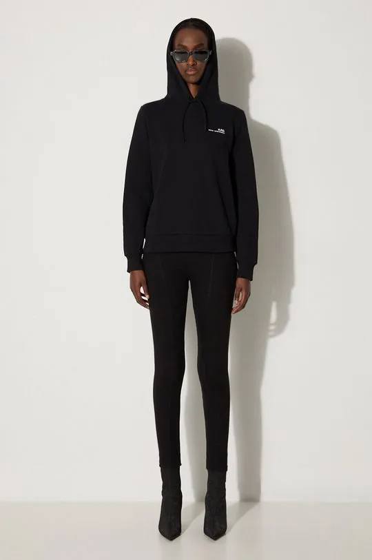 A.P.C. cotton sweatshirt Hoodie Item F women's black color