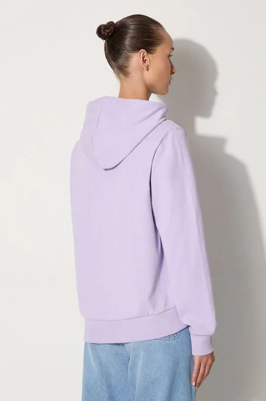 A.P.C. cotton sweatshirt Hoodie Item F women's violet color