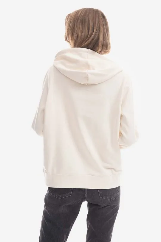 A.P.C. cotton sweatshirt Hoodie Manuela women's white color COEZD-F27760 BRIGHT PINK