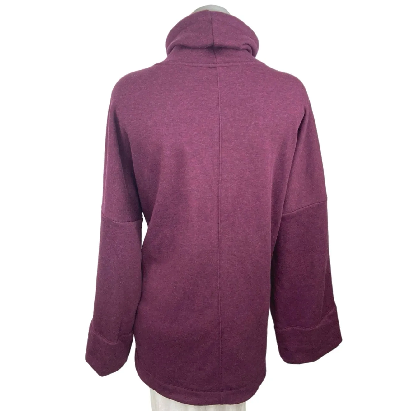 Athleta Purple Cozy Karma Funnel Neck Long Sleeve Oversize Pullover Sweatshirt M