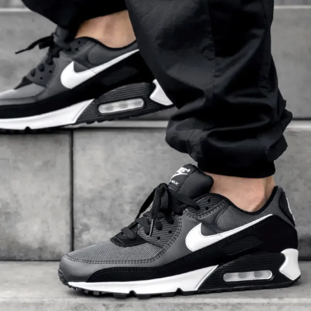 AUTHENTIC NIKE AIR MAX 90 Iron Smoke Grey White Black Me...