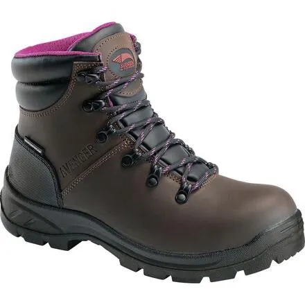 Avenger Builder Women's Steel Toe Electrical Hazard Waterproof Leather Work Boot