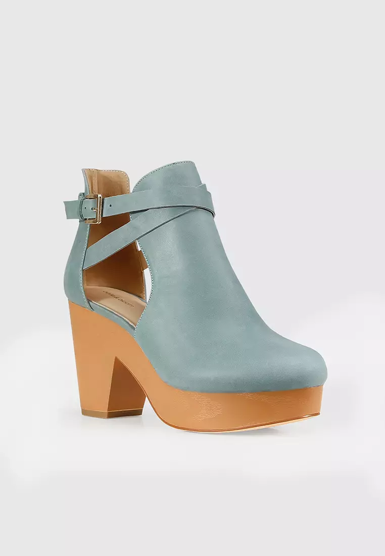 Belle & Bloom Fearless Clog Ankle Boot - Stonewash Blue