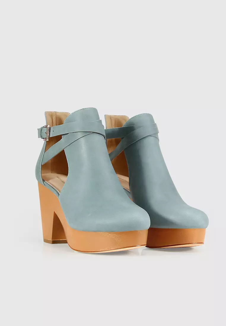 Belle & Bloom Fearless Clog Ankle Boot - Stonewash Blue