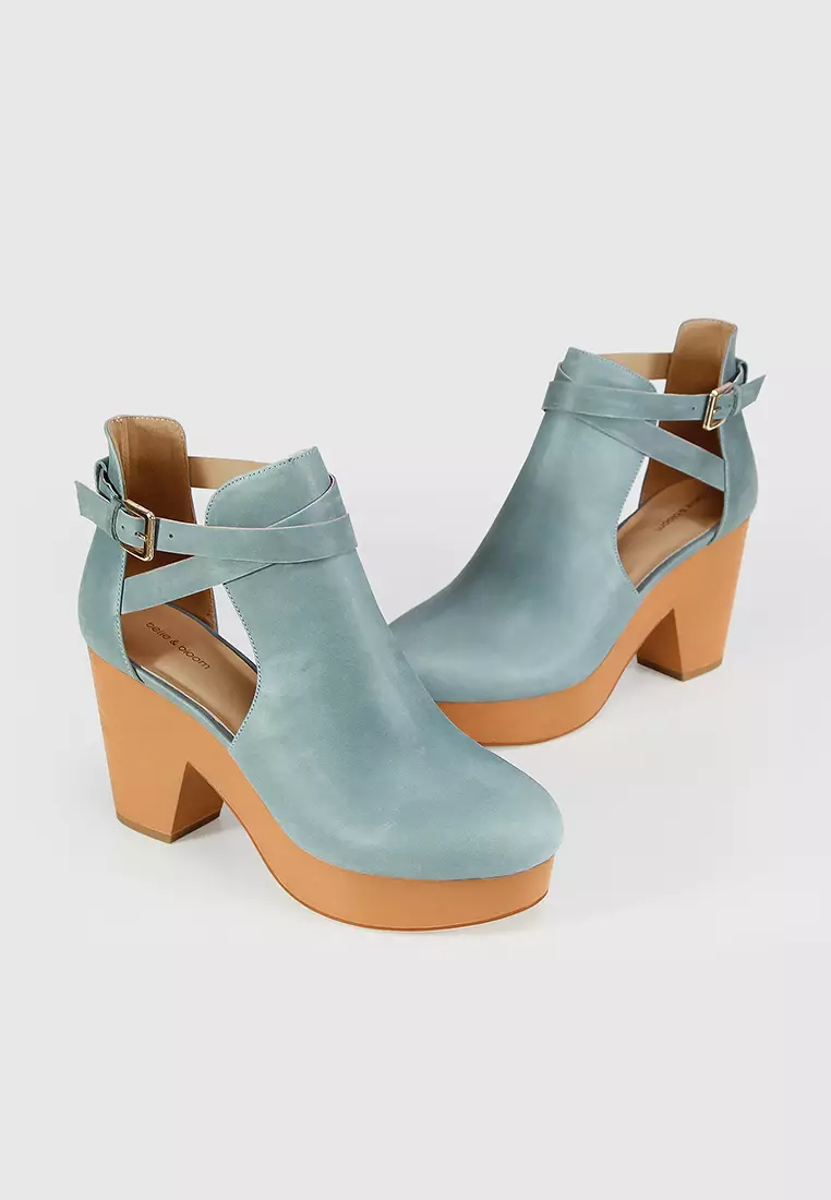 Belle & Bloom Fearless Clog Ankle Boot - Stonewash Blue