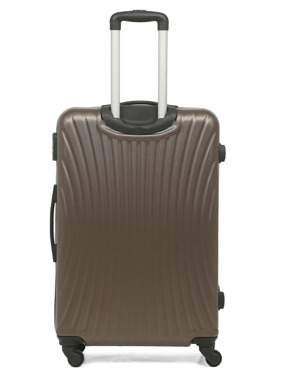 Brown Textured Hard-Sided Cabin Trolley Suitcase (Large)