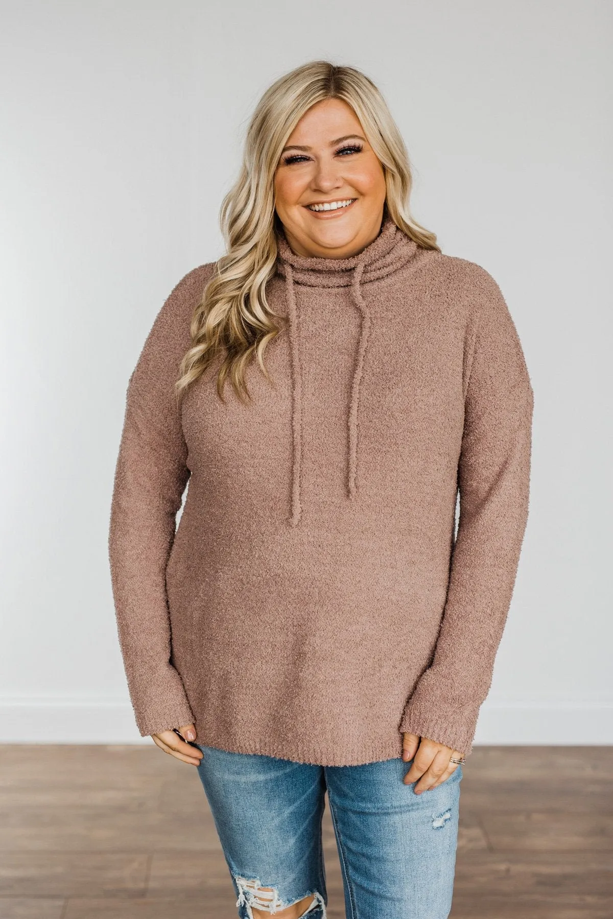 Cabin Cuddles Pullover Top- Mocha