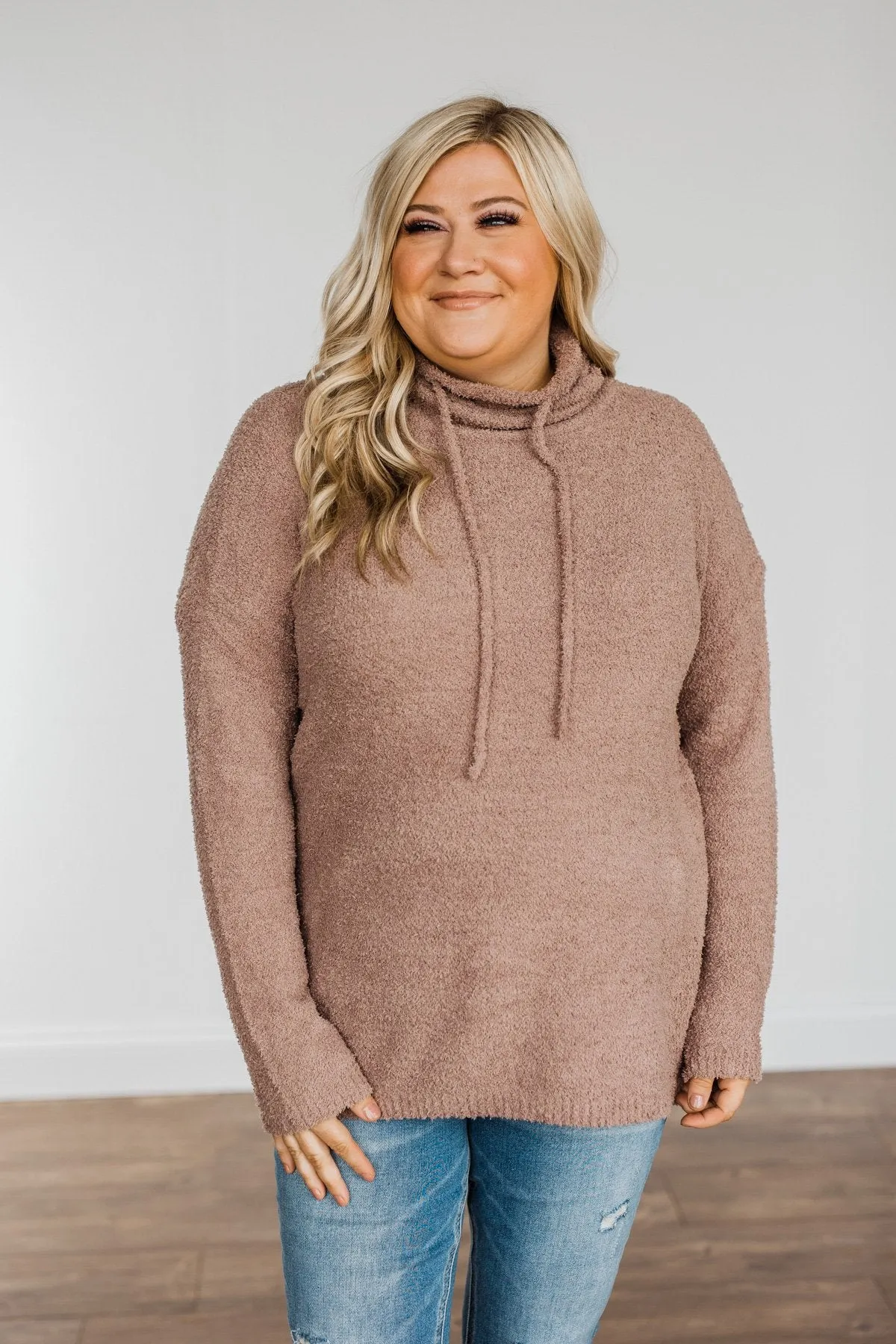 Cabin Cuddles Pullover Top- Mocha