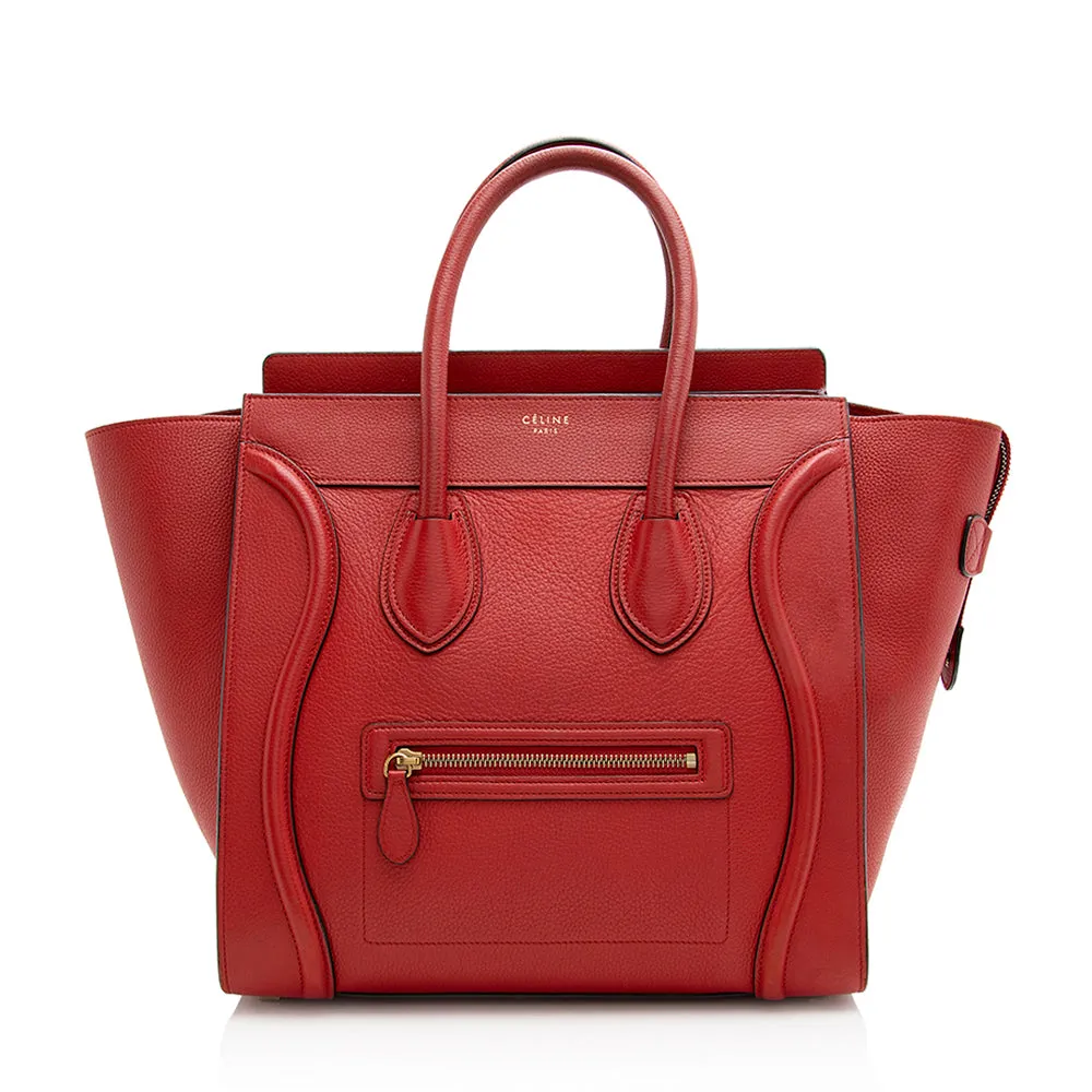 Celine Drummed Calfskin Mini Luggage Tote (SHF-21338)