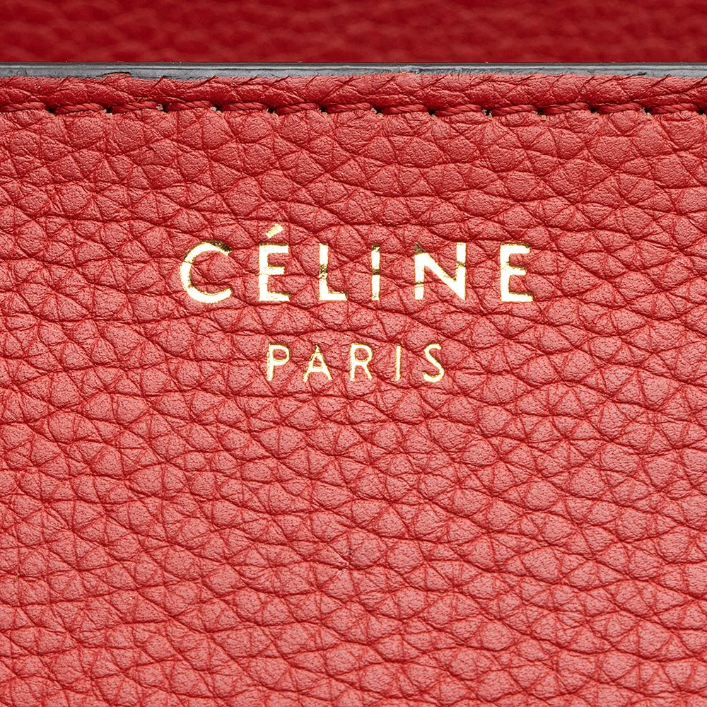 Celine Drummed Calfskin Mini Luggage Tote (SHF-21338)