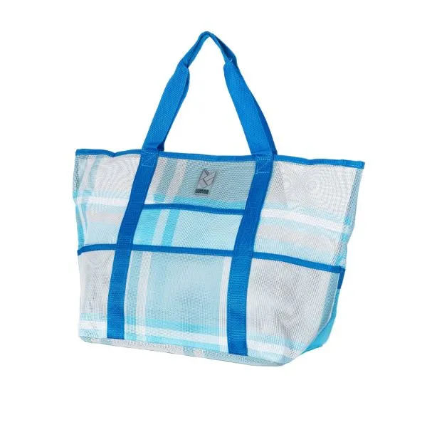 CGEAR - Plaid Multi Pocket Sand-Free Tote (Blue Plaid)