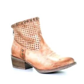 Circle G By Corral Women's LD Cut Out & Studs Ankle Boot Rose 8.5