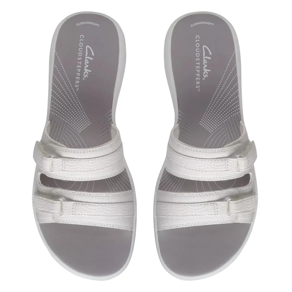 Clarks Breeze Piper White Sandal (Women's)