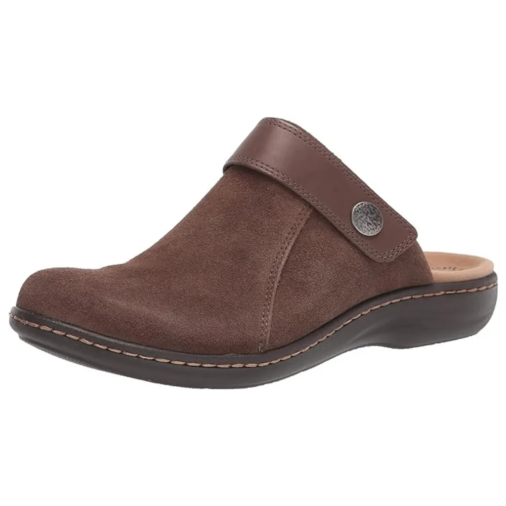 Clarks Laurieann Strap Taupe Suede Clog (Women's)