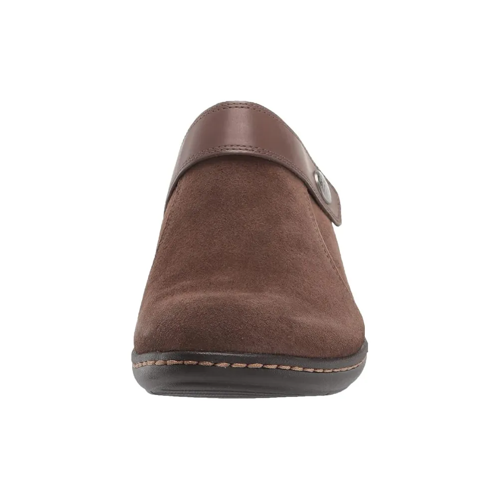 Clarks Laurieann Strap Taupe Suede Clog (Women's)