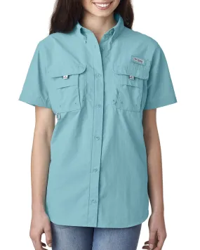 Columbia Ladies Bahama Short Sleeve Shirt 7313 Clear Blue