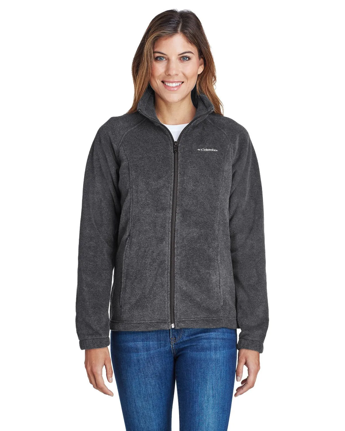 Columbia Ladies Benton Springs Full Zip Fleece 6439 Charcoal Hthr