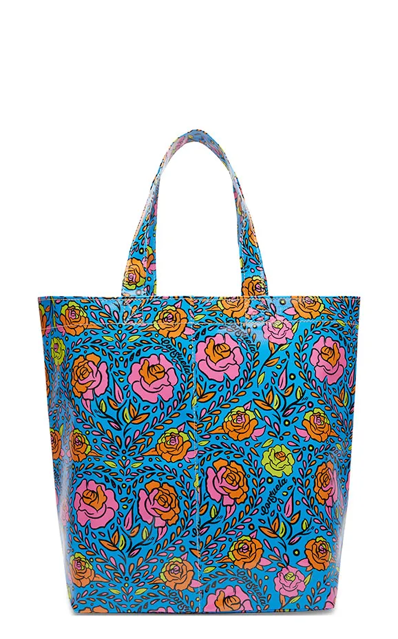 Consuela Mandy Blue Floral Print Grab N Go Basic Tote