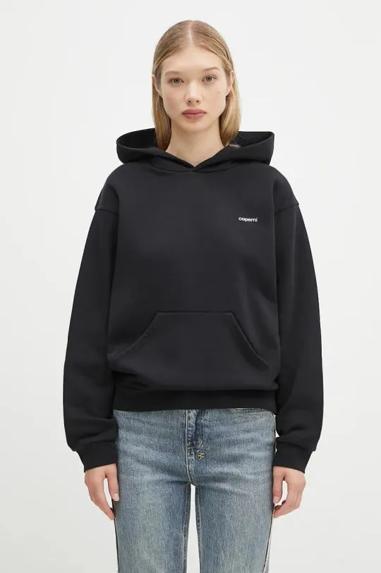 Coperni sweatshirt Logo Hoodie women's black color hooded with a print COPJS15523