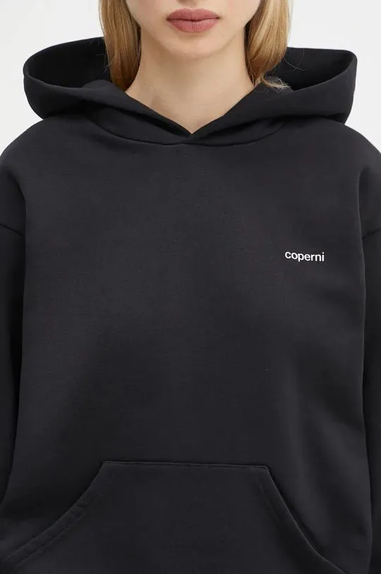 Coperni sweatshirt Logo Hoodie women's black color hooded with a print COPJS15523