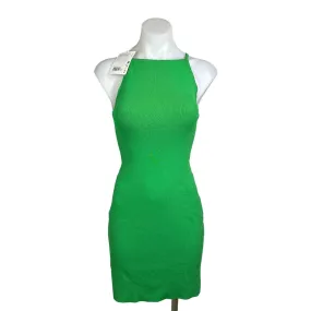 COS NWT $120 Green Sleeveless High Neck Pullover Stretch Mini Bodycon Dress Size XS