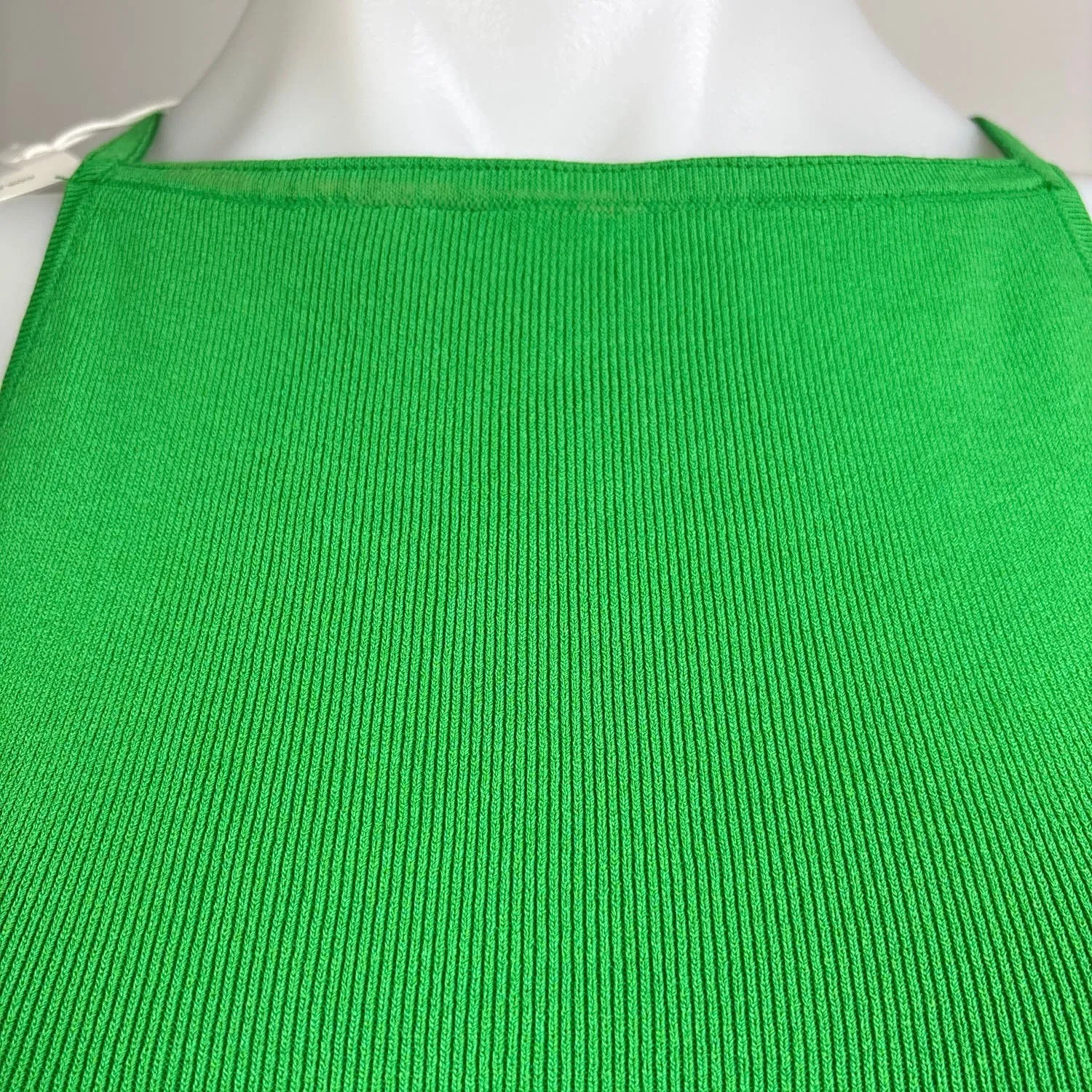 COS NWT $120 Green Sleeveless High Neck Pullover Stretch Mini Bodycon Dress Size XS